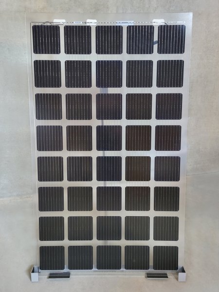 GridParity B40/6 250 Wp Glas PV Modul bifacial 35% Transparenz (1684 mm x1002 mm x 5 mm)