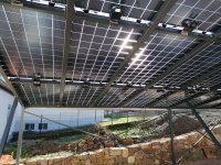 GridParity B72 400 Wp Glas PV Modul bifacial 5% Transparenz (2000 mm x 1002 mm x 5 mm)