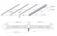 H-Schiene zur regendichten Montage von Rahmenmodulen 3,54m, 5,3m, 7,07m