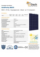 GridParity B60/6 370 Wp Glas PV Modul bifacial 5%...