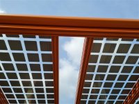 VSG Glas 6mm zum Auffüllen der Dachstruktur